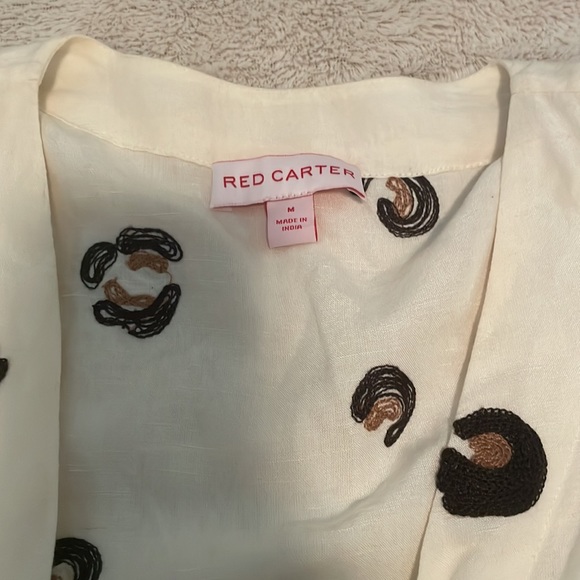 Red Carter Tie Front Top - Picture 4 of 8